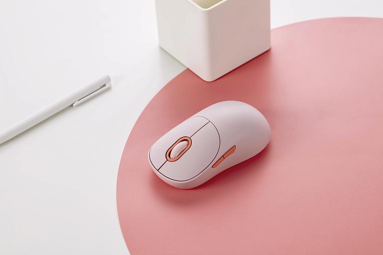 Мышь Xiaomi Wireless Mouse 3 розовый оптическая 1200dpi silent беспров. BT/Radio USB для ноутбука 4but (BHR8911GL) фото 3