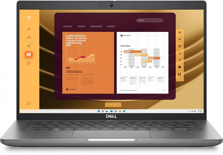 Ноутбук Dell Latitude 5450 Core Ultra 5 155U 16Gb SSD512Gb Intel Arc 14" WVA FHD (1920x1080)/ENGKBD Linux black WiFi BT Cam (5450-7560) фото 1