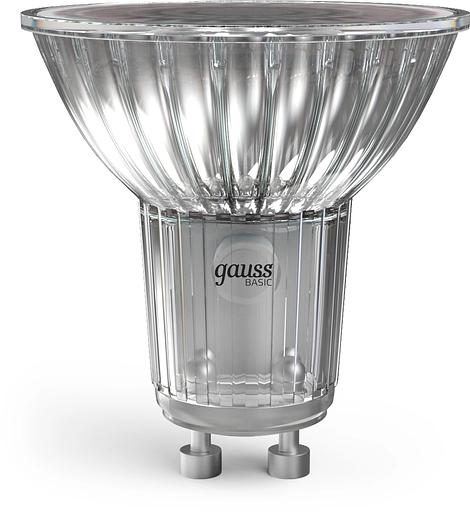 Лампа светодиодная Gauss Basic 8Вт цок.:GU10 софит св.свеч.теп.св./дневн. (упак.:10шт) (10106182) фото 2