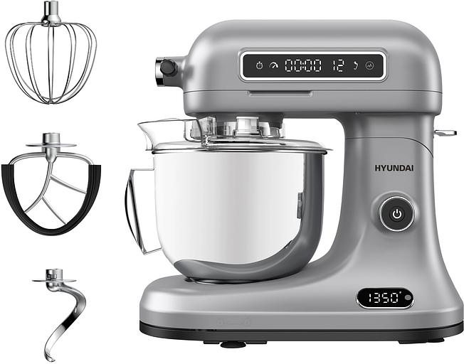Миксер планетарный Hyundai HYM-S8551 1600Вт серебристый фото 4