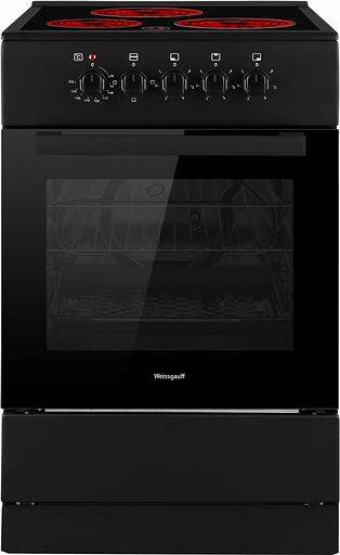 Плита Электрическая Weissgauff WES E2V05 B черный стеклокерамика (без крышки) фото 1