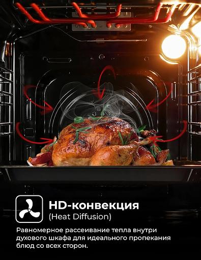 Духовой шкаф Электрический Lex EDM 4570 BBL черный фото 2