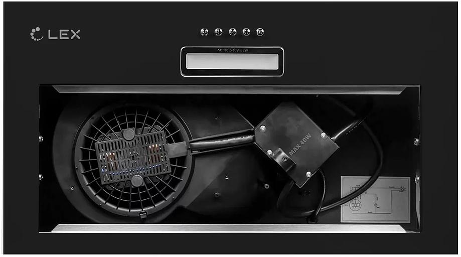 Вытяжка встраиваемая Lex GS Bloc LIGHT 600 черный управление: кнопочное (1 мотор) фото 4