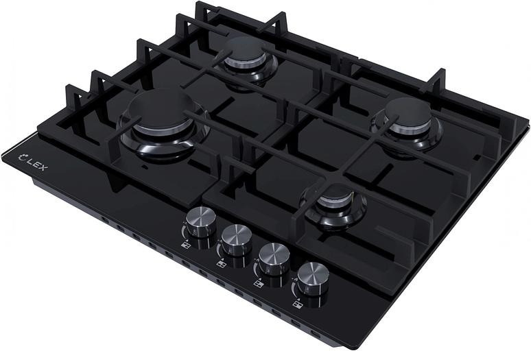 Газовая варочная поверхность Lex GVG 642A BBL черный фото 2