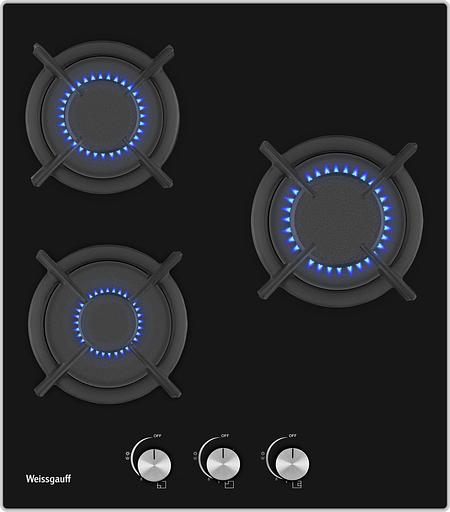 Газовая варочная поверхность Weissgauff HG 430 BGH черный фото 1