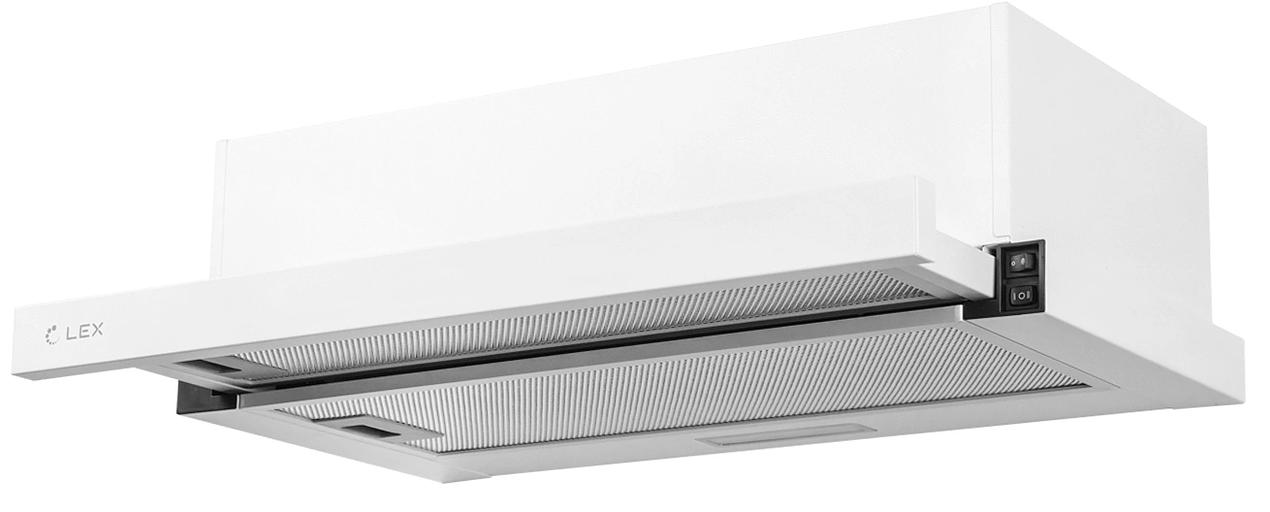 Вытяжка встраиваемая Lex HIDE 600 белый управление: кнопочное (1 мотор) фото 1