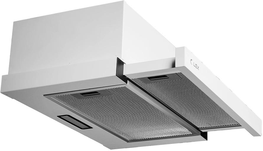Вытяжка встраиваемая Lex HIDE 600 белый управление: кнопочное (1 мотор) фото 2