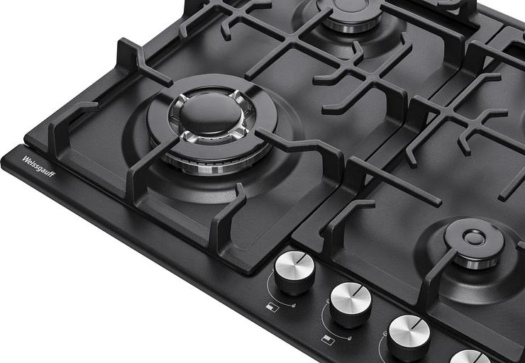 Газовая варочная поверхность Weissgauff HGG 641 BEB черный фото 3