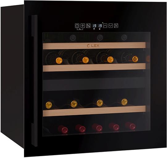Винный шкаф Lex LWD6036BL dual zone S 1-нокамерн. черный стекло (CHAT500009) фото 4