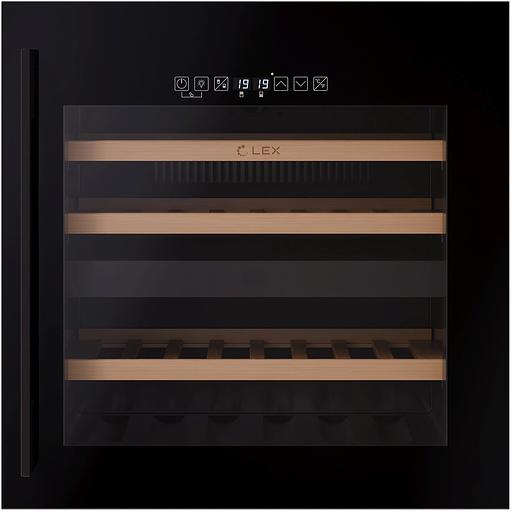 Винный шкаф Lex LWD6036BL dual zone S 1-нокамерн. черный стекло (CHAT500009) фото 5