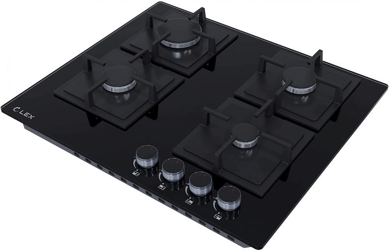 Газовая варочная поверхность Lex GVG 644A BBL черный фото 2