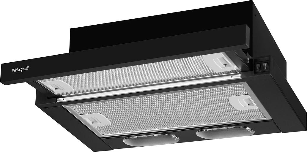 Вытяжка встраиваемая Weissgauff TEL 450 EB черный управление: кнопочное (1 мотор) фото 2