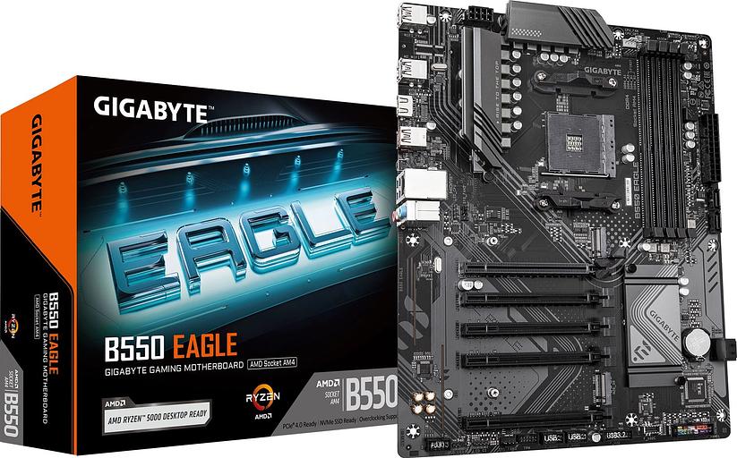 Материнская плата Gigabyte B550 EAGLE Soc-AM4 AMD B550 4xDDR4 ATX AC`97 8ch(7.1) GbLAN RAID+DVI+HDMI фото 4
