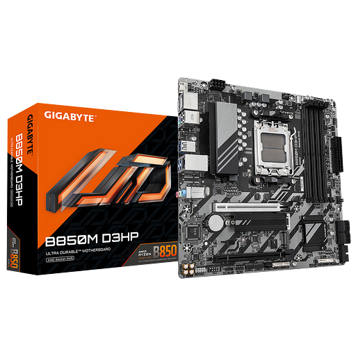 Материнская плата Gigabyte B850M D3HP SocketAM5 AMD B850 4xDDR5 mATX AC`97 8ch(7.1) GbLAN RAID+HDMI+DP фото 1