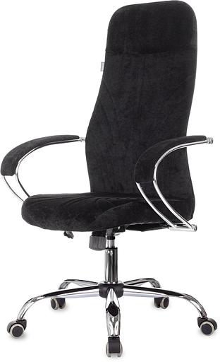 Кресло руководителя Бюрократ CH-610SL черный Light-20 крестов. металл хром фото 3