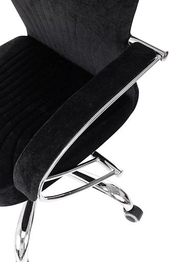 Кресло руководителя Бюрократ CH-610SL черный Light-20 крестов. металл хром фото 6