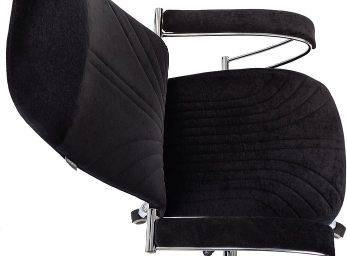 Кресло руководителя Бюрократ CH-610SL черный Light-20 крестов. металл хром фото 9