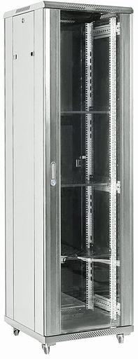 Шкаф серверный Rexant (04-4268-211) напольный 42U 600x800мм пер.дв.стекл металл 2 бок.пан. направл.под винты 800кг серый 230град. IP20 сталь фото 1