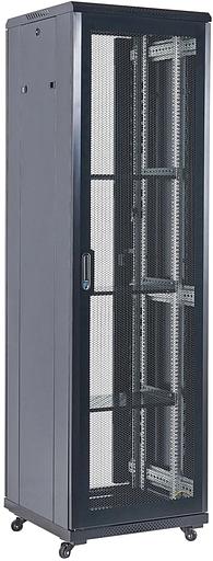 Шкаф серверный Rexant (04-4266-232) напольный 42U 600x800мм пер.дв.перфор. металл 2 бок.пан. направл.под винты 800кг черный 230град. IP20 сталь фото 1