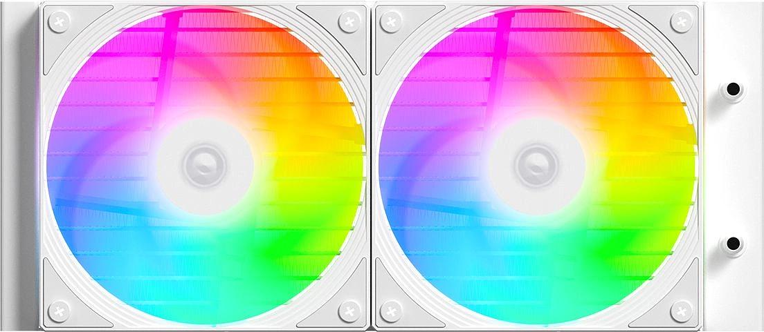Система водяного охлаждения ID-Cooling FX240 Inf ARGB Soc-AM5/AM4/1200/1700/1851 белый 4-pin 27.2dB Al+Cu 300W Ret (FX240 INF WHITE) фото 3