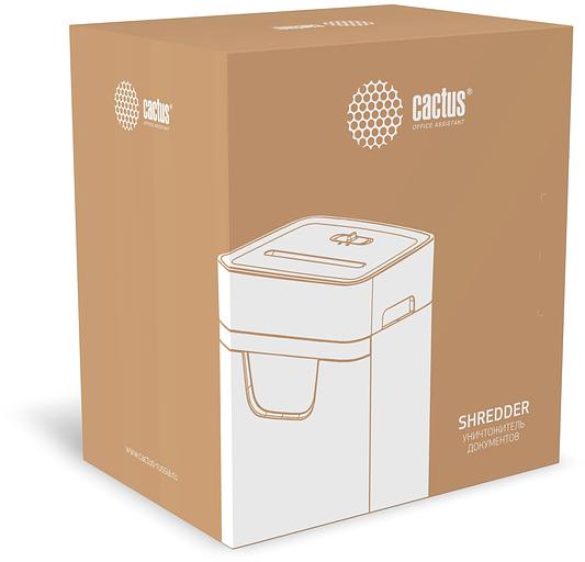 Шредер Cactus CS-SH-E5 (секр.P-4) фрагменты 12лист. 20лтр. скрепки скобы пл.карты фото 7