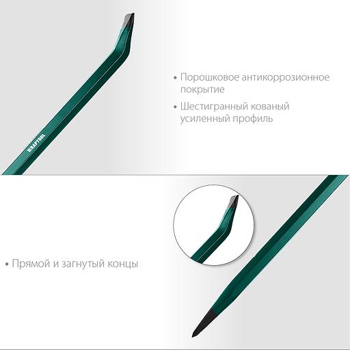 Монтировка-лом, 600 мм, 19 мм, шестигранная фото 3