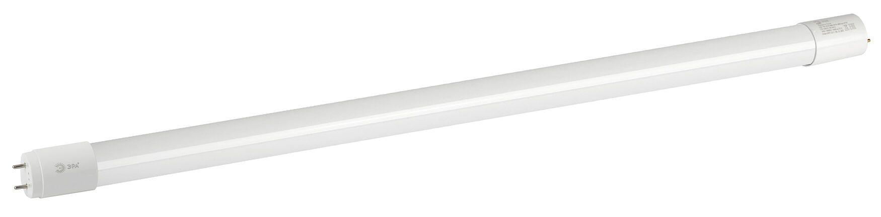 Лампа светодиодная ЭРА RED LINE LED T8-10W-865-G13-600mm NTB G13 неповоротный 10Вт трубка стекло холодный дневной свет фото 2
