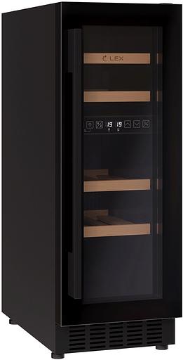 Винный шкаф Lex LWD3017BL dual zone 1-нокамерн. черный фото 6