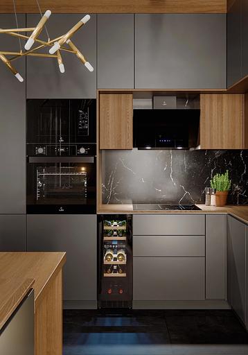 Винный шкаф Lex LWD3017BL dual zone 1-нокамерн. черный фото 9