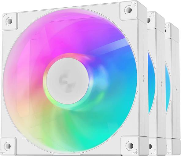 Вентилятор для корпуса Deepcool FD12 ARGB 120х120x25 белый 4-pin (упак.:3шт) (R-FD12-WHAPN3-G) Ret фото 1