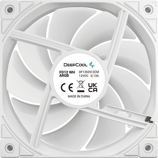 Вентилятор для корпуса Deepcool FD12 ARGB 120х120x25 белый 4-pin (упак.:3шт) (R-FD12-WHAPN3-G) Ret фото 6