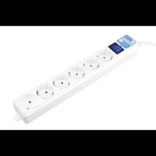 Фильтр-удлинитель, PC PRO, 3м, 6р, бел. 16А фото 1