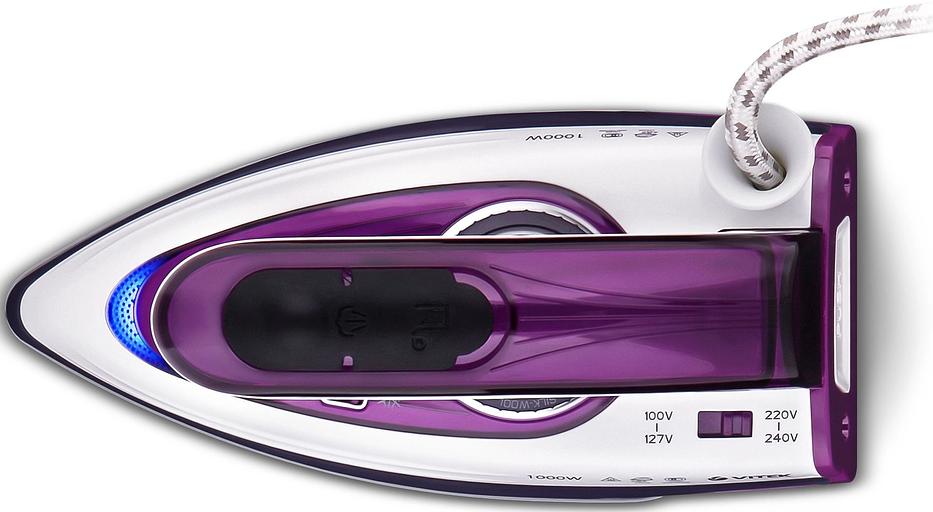 Утюг дорожный Vitek VT-8305 1000Вт белый/фиолетовый фото 2