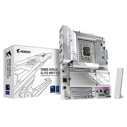 Материнская плата Gigabyte B860 AORUS ELITE WIFI7 ICE фото 1