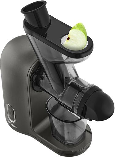 Соковыжималка шнековая Vitek VT-3715 300Вт рез.сок.:280мл. черный/черный фото 2