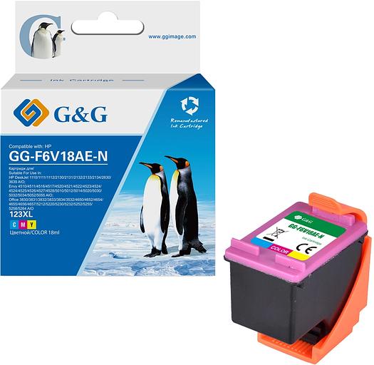 Картридж струйный G&G GG-F6V18AE-N 123XL голубой/пурпурный/желтый (18мл) для HP DJ 1210/1212/1212/2130/2131/2132/2133/2134/2630/3639 AIO;Envy 4510/4512/4516/4517/4520/4521/4522/4523/4524/4524/4525/4526/4527/4528/5010/5012/5014/5020/5030/5032/5034/5052/505 фото 1