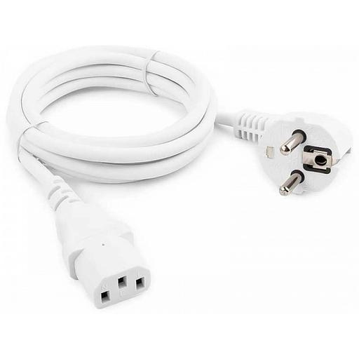 Кабель питания Cablexpert PC-186-1-3 белый, 1.8м, Schuko(S22) - C13, Сечение провода 3x1кв.мм, с заземлением, без индивидуальной упаковки (сборка) фото 2