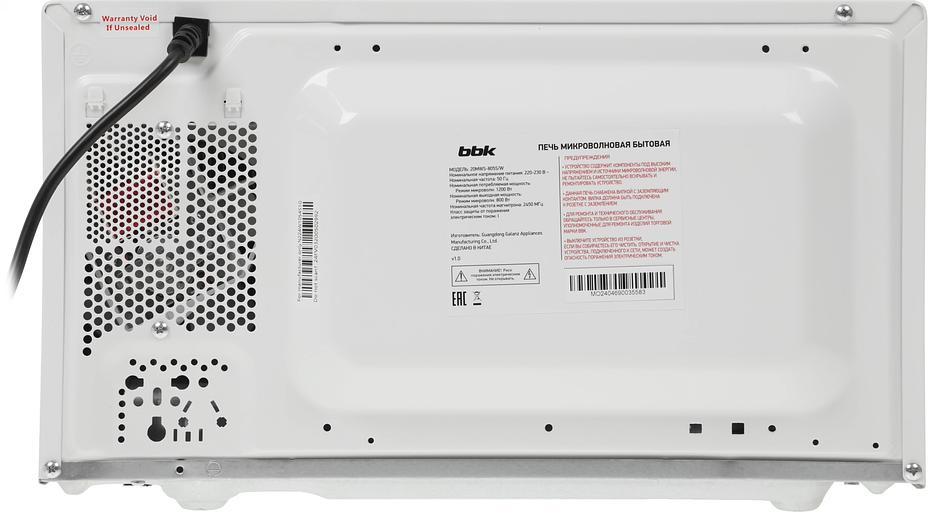 Микроволновая печь BBK 20MWS-805S/W белый (20MWS-805S/W (W)) фото 6