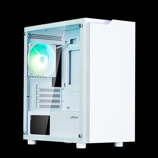Корпус Zalman T4 PLUS, MATX, белый, WINDOW, 1 x Combo (3.5'' or 2.5''), 1x3.5'', 2x2.5", 1xUSB2.0, 2xUSB3.0, REAR 1x120mm ARGB фото 1
