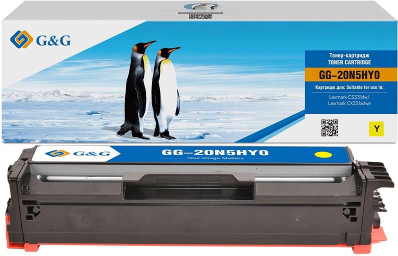Картридж лазерный G&G GG-20N5HY0 20N5HY0 желтый (4500стр.) для Lexmark CS331dw/CX331adwe фото 1