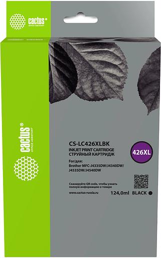 Картридж струйный Cactus CS-LC426XLBK черный (124мл) для Brother MFC-J4335DW/J4340DW/J4535DW/J4540DW фото 1