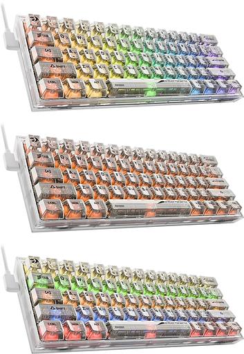 Игровая клавиатура Redragon Fizz прозрачно-белая 71736 (USB,+ICE, 61 кл., RGB подсветка) фото 3