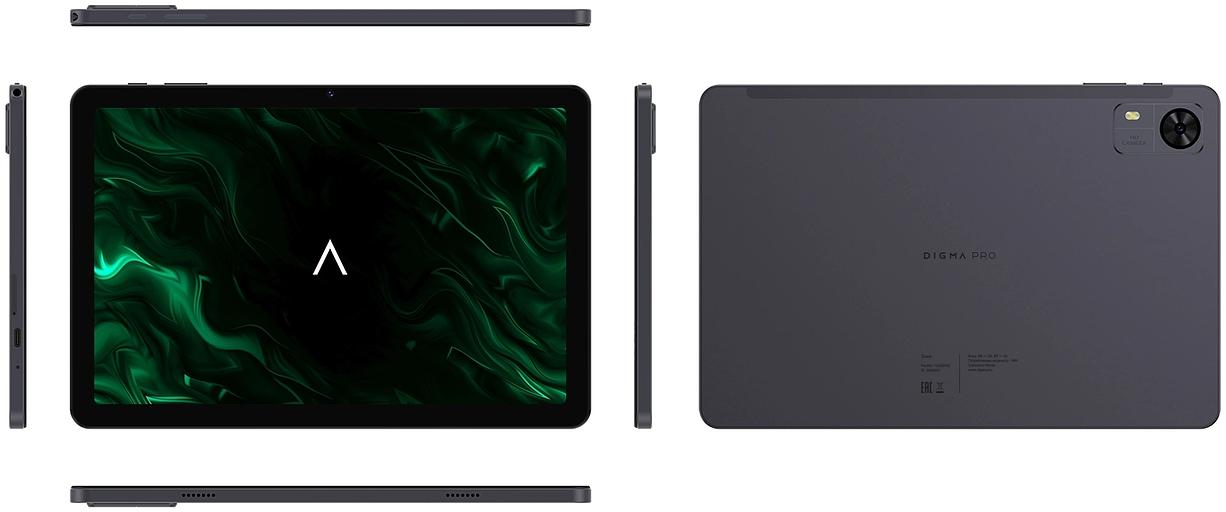 Планшет Digma Pro Zoom T606 (1.6) 8C RAM8Gb ROM128Gb 10.1" IPS 1920x1200 4G 2Sim Android 14 темно-серый 13Mpix 5Mpix BT WiFi microSD 1Tb 7000mAh 24hr 94hrs фото 10