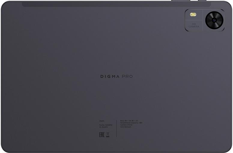 Планшет Digma Pro Zoom T606 (1.6) 8C RAM8Gb ROM256Gb 10.1" IPS 1920x1200 4G 2Sim Android 14 темно-серый 13Mpix 5Mpix BT WiFi microSD 1Tb 7000mAh 24hr 94hrs фото 3