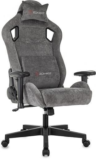 Кресло игровое Zombie Ghost Fabric серый Light-19 крестов. пластик фото 1