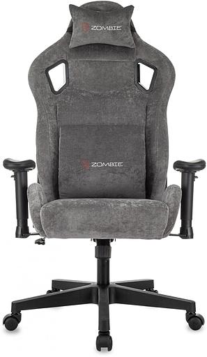Кресло игровое Zombie Ghost Fabric серый Light-19 крестов. пластик фото 2