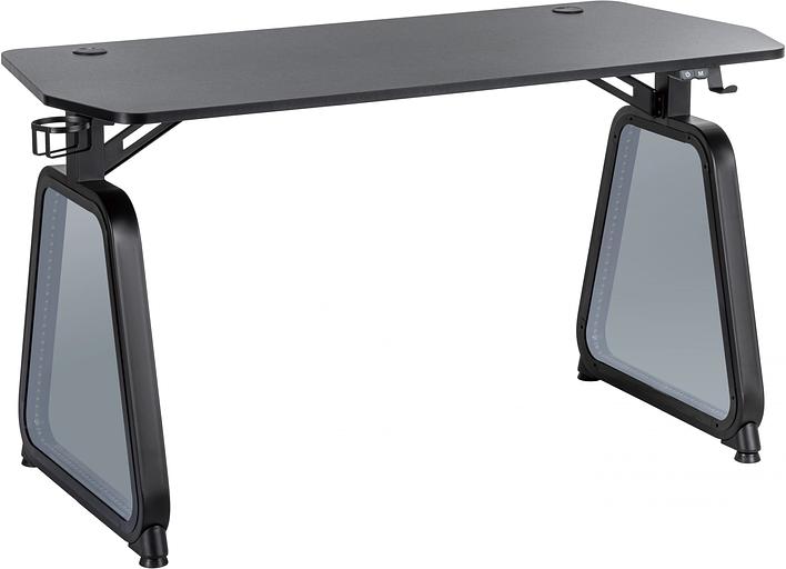 Стол игровой Cactus CS-GMD-BK-RGB столешница МДФ черный каркас черный 136x60x75см фото 2