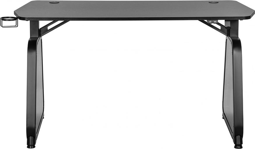 Стол игровой Cactus CS-GMD-BK-RGB столешница МДФ черный каркас черный 136x60x75см фото 3