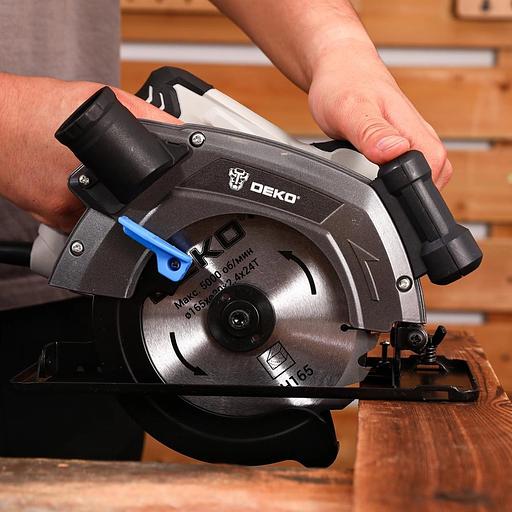 Циркулярная пила (дисковая) Deko CSDK-1500 PRO 1500Вт (ручная) D диска.:165мм (085-1150) фото 5