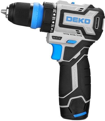 Дрель-шуруповерт Deko Loner 12V Pro аккум. патрон:быстрозажимной (кейс в комплекте) (085-1121) фото 2